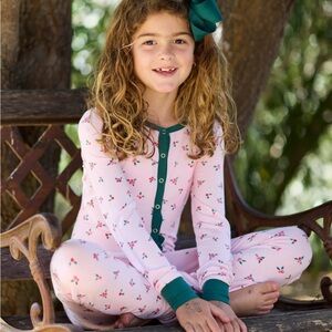 Beach Bunny Pink Floral Kids Pajamas